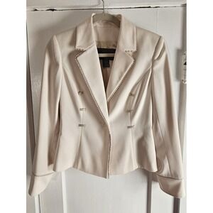 Women’s Cream Double-Breasted Blazer Jacket